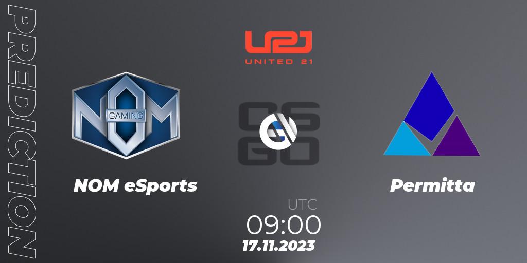 NOM eSports - Permitta: Maç tahminleri. 17.11.2023 at 09:00, Counter-Strike (CS2), United21 Season 8