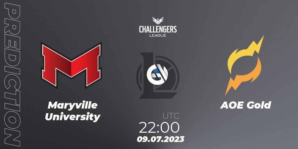 Maryville University - AOE Gold: Maç tahminleri. 09.07.2023 at 22:00, LoL, North American Challengers League 2023 Summer - Group Stage