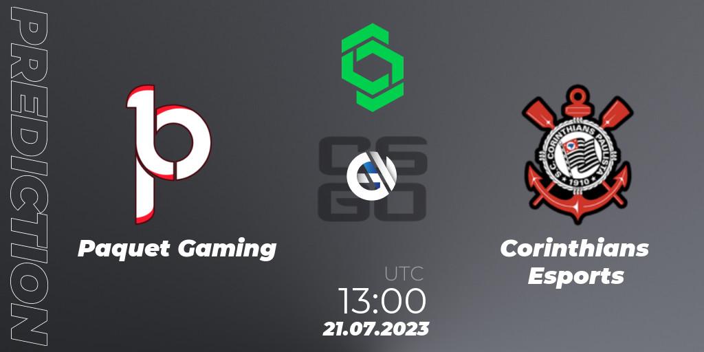 Paquetá Gaming - Corinthians Esports: Maç tahminleri. 21.07.2023 at 13:00, Counter-Strike (CS2), CCT South America Series #8