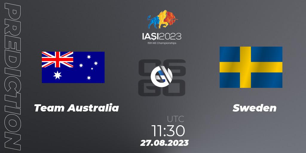 Team Australia - Sweden: Maç tahminleri. 27.08.2023 at 15:45, Counter-Strike (CS2), IESF World Esports Championship 2023