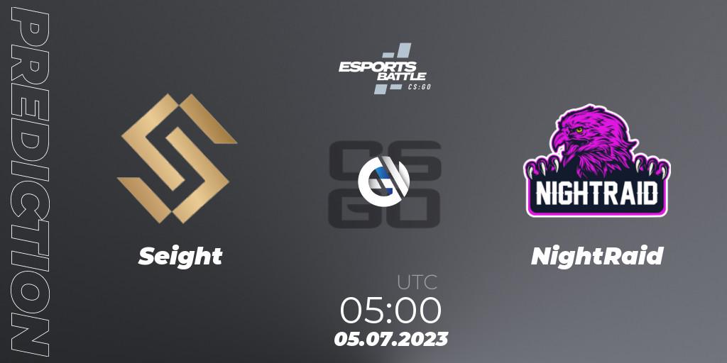 Seight - NightRaid: Maç tahminleri. 05.07.2023 at 05:00, Counter-Strike (CS2), ESportsBattle Season 23