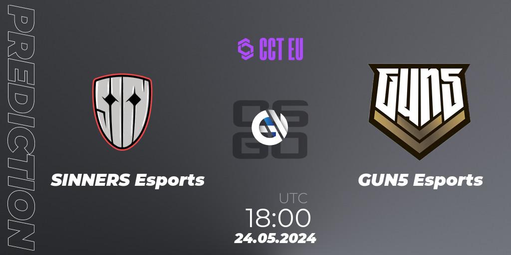 SINNERS Esports - GUN5 Esports: Maç tahminleri. 24.05.2024 at 18:00, Counter-Strike (CS2), CCT Season 2 Europe Series 4