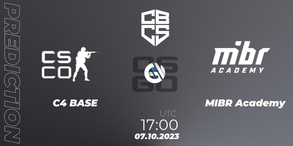 C4 BASE - MIBR Academy: Maç tahminleri. 07.10.2023 at 17:00, Counter-Strike (CS2), CBCS 2023 Season 3: Open Qualifier #1