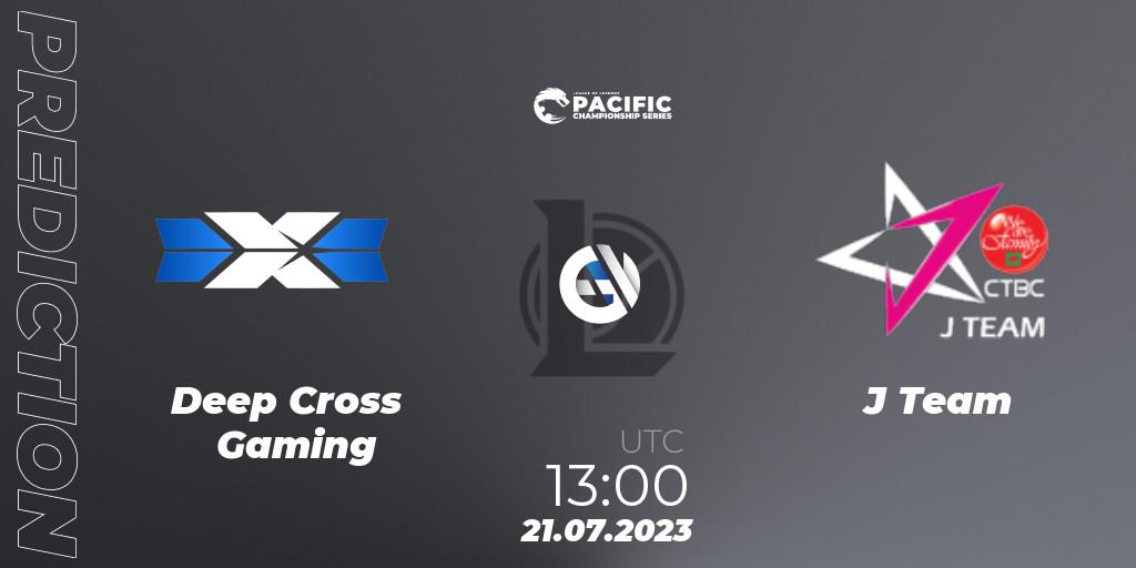 Deep Cross Gaming - J Team: Maç tahminleri. 21.07.2023 at 13:30, LoL, PACIFIC Championship series Group Stage