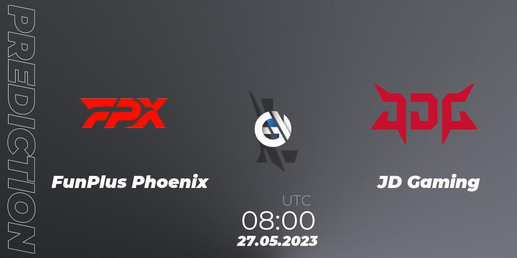 FunPlus Phoenix - JD Gaming: Maç tahminleri. 27.05.2023 at 08:00, Wild Rift, WRL Asia 2023 - Season 1 - Regular Season