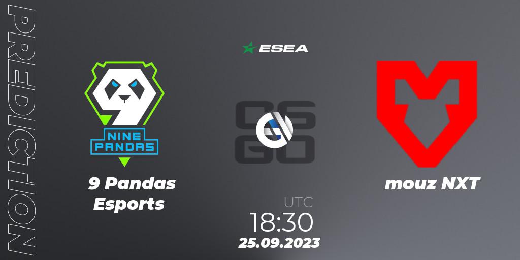 9 Pandas Esports - mouz NXT: Maç tahminleri. 26.09.2023 at 13:00, Counter-Strike (CS2), ESEA Advanced Season 46 Europe