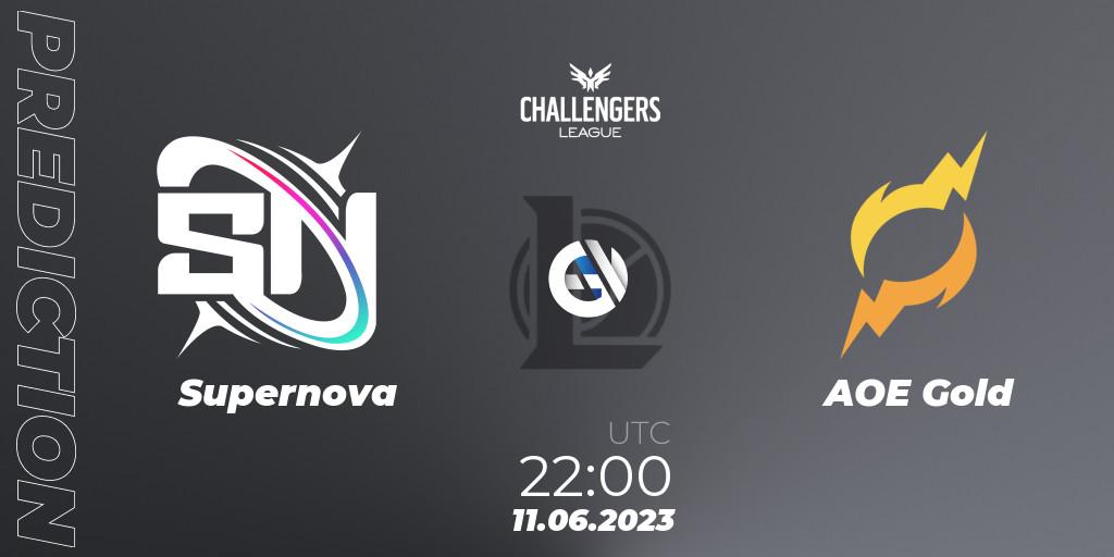 Supernova - AOE Gold: Maç tahminleri. 11.06.2023 at 22:00, LoL, North American Challengers League 2023 Summer - Group Stage