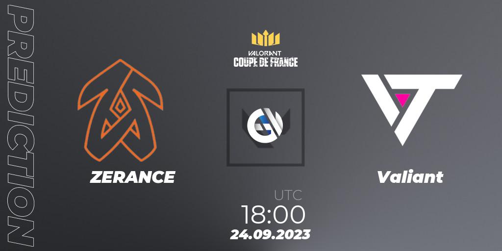ZERANCE - Valiant: Maç tahminleri. 24.09.23, VALORANT, VCL France: Revolution - Coupe De France 2023