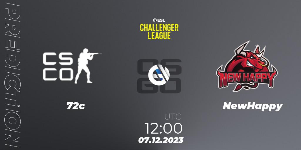 -72C - NewHappy: Maç tahminleri. 07.12.2023 at 12:00, Counter-Strike (CS2), ESL Challenger League Season 46: Asia-Pacific