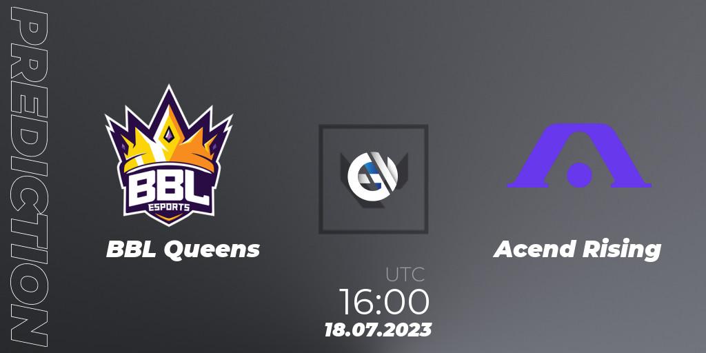 BBL Queens - Acend Rising: Maç tahminleri. 18.07.2023 at 16:10, VALORANT, VCT 2023: Game Changers EMEA Series 2 - Group Stage