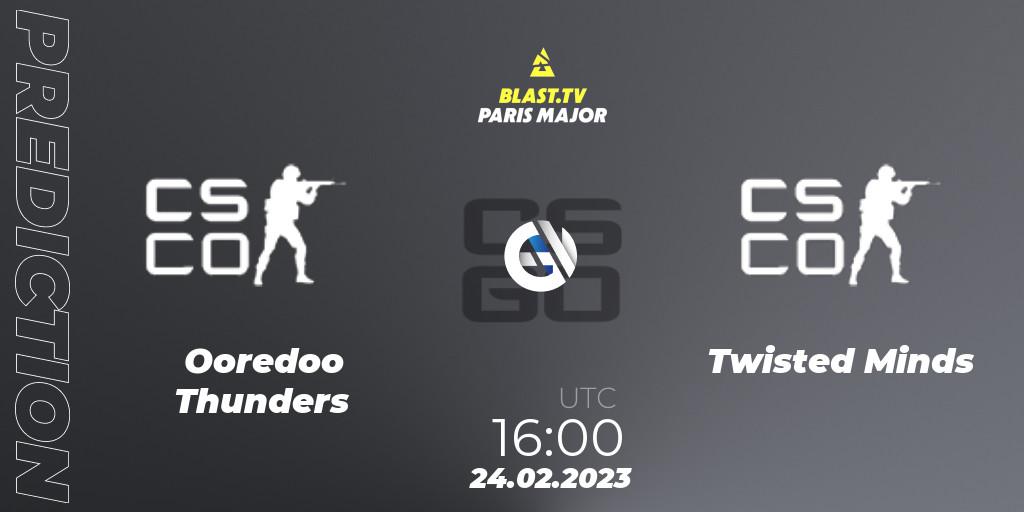 Ooredoo Thunders - Twisted Minds: Maç tahminleri. 24.02.2023 at 16:05, Counter-Strike (CS2), BLAST.tv Paris Major 2023 Middle East RMR Closed Qualifier