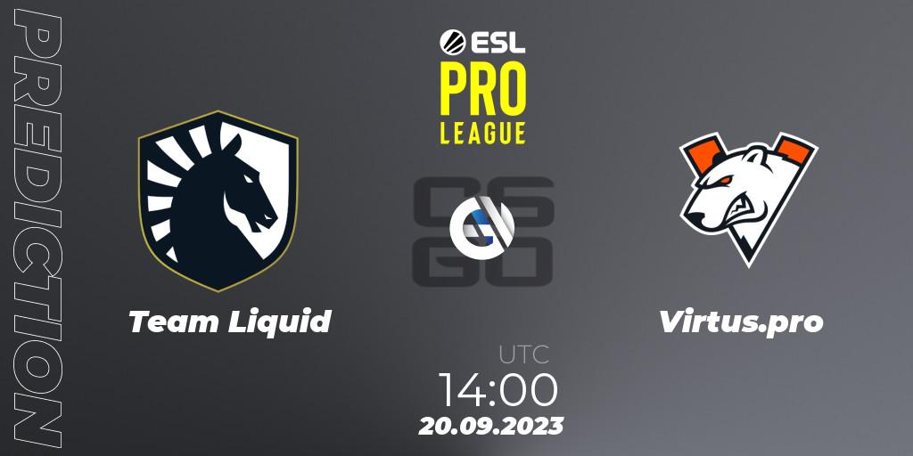Team Liquid - Virtus.pro: Maç tahminleri. 20.09.2023 at 14:00, Counter-Strike (CS2), ESL Pro League Season 18