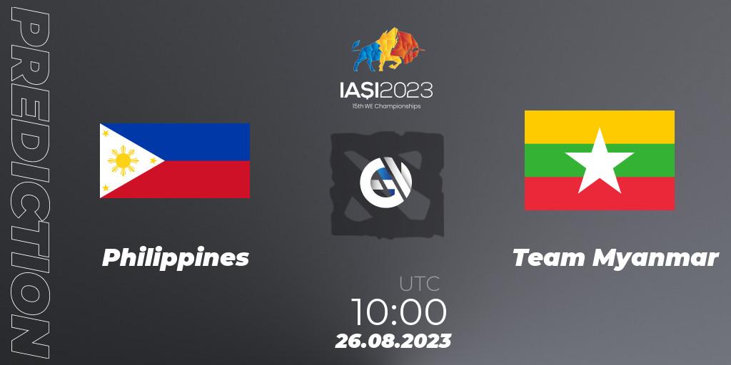 Philippines - Team Myanmar: Maç tahminleri. 26.08.2023 at 16:30, Dota 2, IESF World Championship 2023