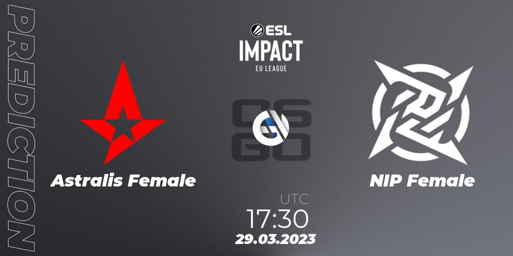 Astralis Female - NIP Female: Maç tahminleri. 29.03.23, CS2 (CS:GO), ESL Impact League Season 3: European Division