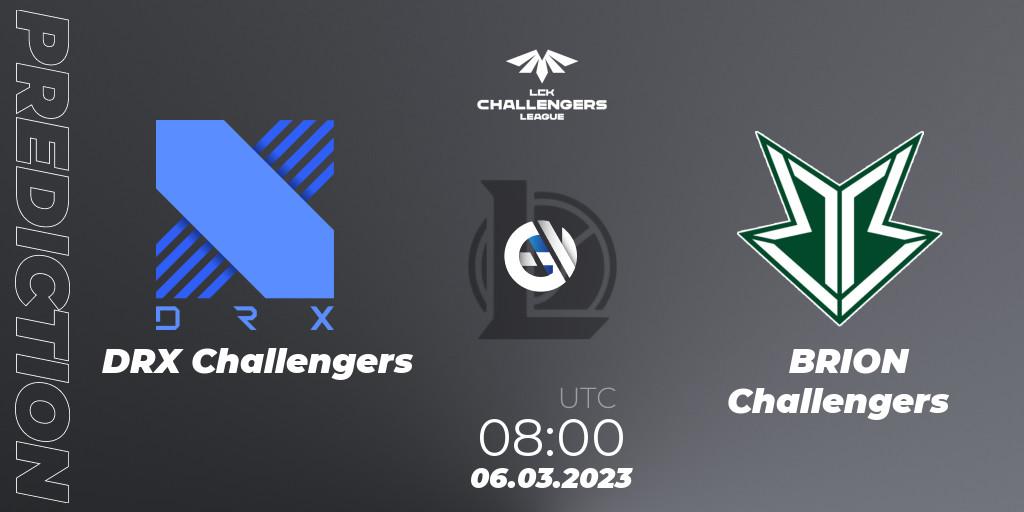 DRX Challengers - Brion Esports Challengers: Maç tahminleri. 06.03.2023 at 07:20, LoL, LCK Challengers League 2023 Spring