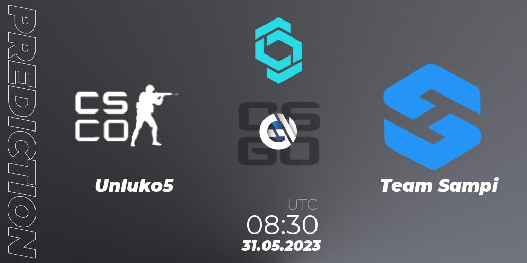 Unluko5 - Team Sampi: Maç tahminleri. 31.05.2023 at 08:30, Counter-Strike (CS2), CCT North Europe Series 5