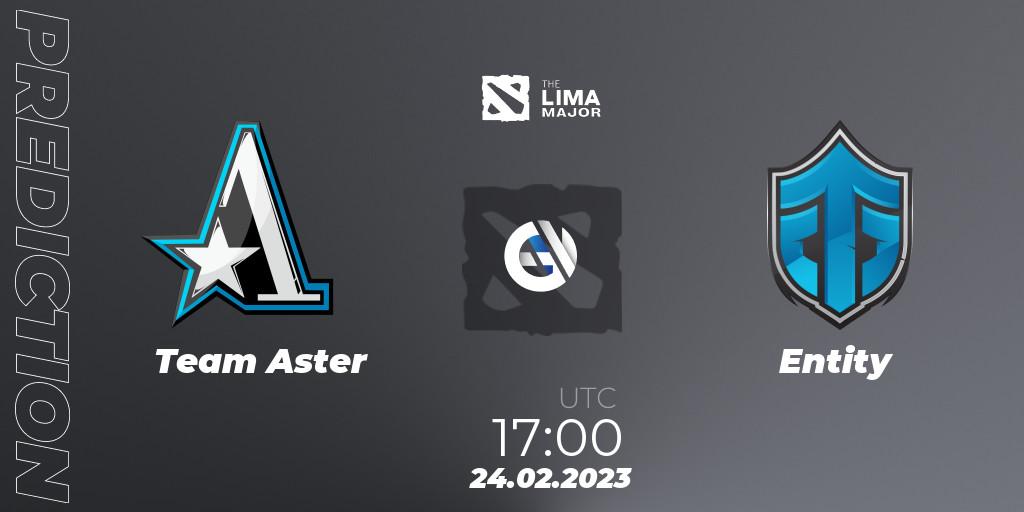 Team Aster - Entity: Maç tahminleri. 24.02.23, Dota 2, The Lima Major 2023