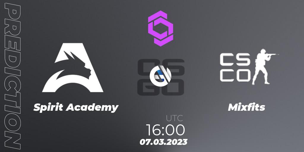 Spirit Academy - Mixfits: Maç tahminleri. 07.03.2023 at 17:00, Counter-Strike (CS2), CCT West Europe Series 2 Closed Qualifier