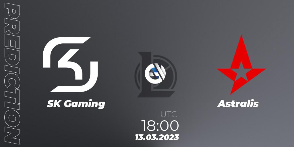 SK Gaming - Astralis: Maç tahminleri. 13.03.2023 at 17:00, LoL, LEC Spring 2023 - Regular Season