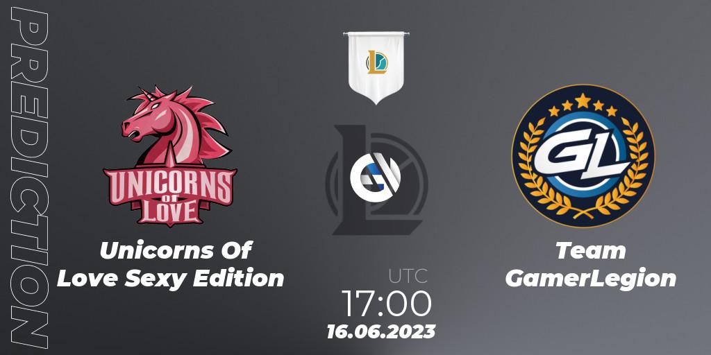 Unicorns Of Love Sexy Edition - Team GamerLegion: Maç tahminleri. 16.06.23, LoL, Prime League Summer 2023 - Group Stage