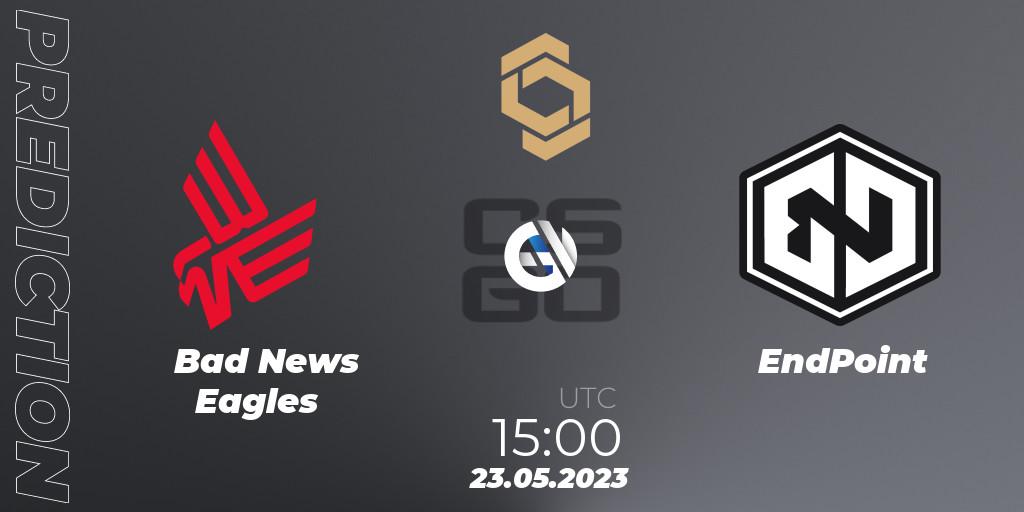 Bad News Eagles - EndPoint: Maç tahminleri. 23.05.2023 at 15:45, Counter-Strike (CS2), CCT South Europe Series #4