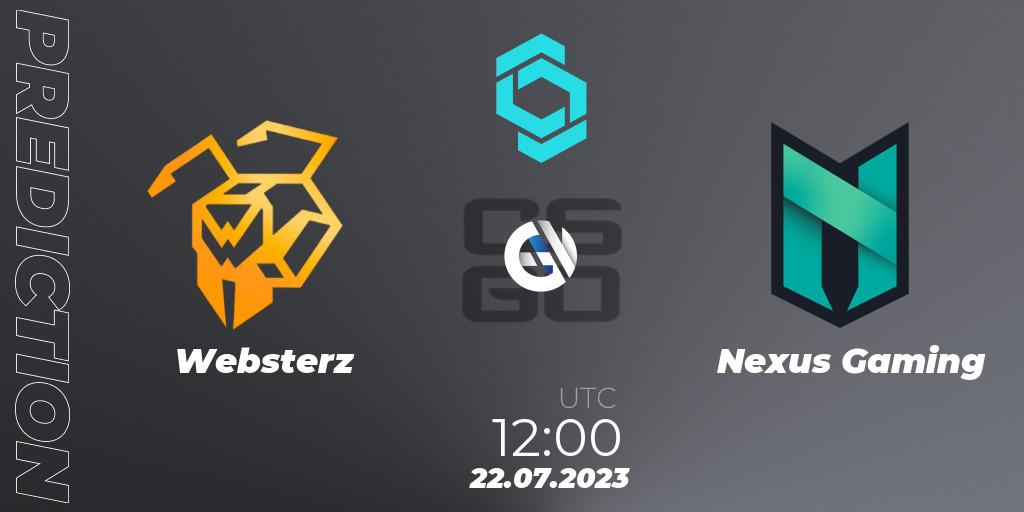 Websterz - Nexus Gaming: Maç tahminleri. 22.07.2023 at 12:00, Counter-Strike (CS2), CCT North Europe Series #6