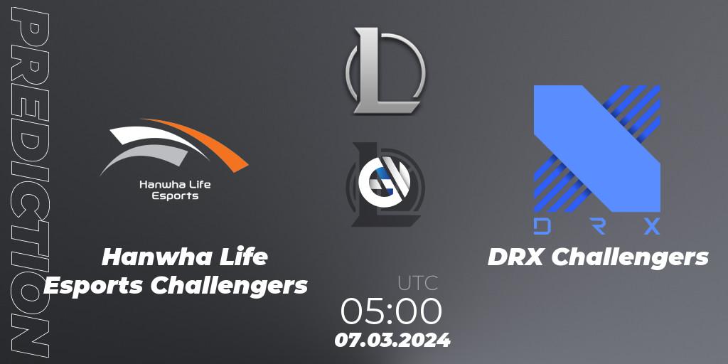Hanwha Life Esports Challengers - DRX Challengers: Maç tahminleri. 07.03.24, LoL, LCK Challengers League 2024 Spring - Group Stage