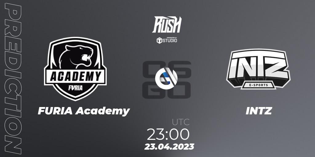 FURIA Academy - INTZ: Maç tahminleri. 23.04.2023 at 23:00, Counter-Strike (CS2), TG Rush Autumn 2023: Open Qualifier #2