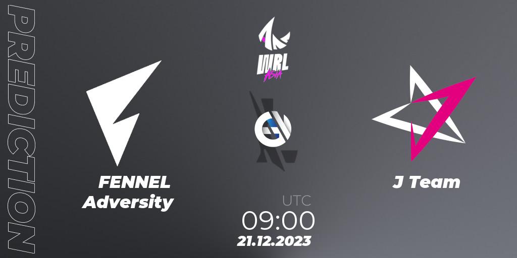 FENNEL Adversity - J Team: Maç tahminleri. 21.12.2023 at 09:00, Wild Rift, WRL Asia 2023 - Season 2 - Regular Season