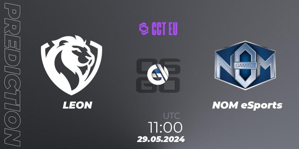 LEON - NOM eSports: Maç tahminleri. 29.05.2024 at 08:00, Counter-Strike (CS2), CCT Season 2 Europe Series 5 Closed Qualifier