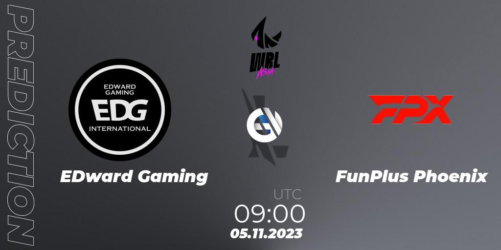 EDward Gaming - FunPlus Phoenix: Maç tahminleri. 05.11.2023 at 09:00, Wild Rift, WRL Asia 2023 - Season 2 - Regular Season