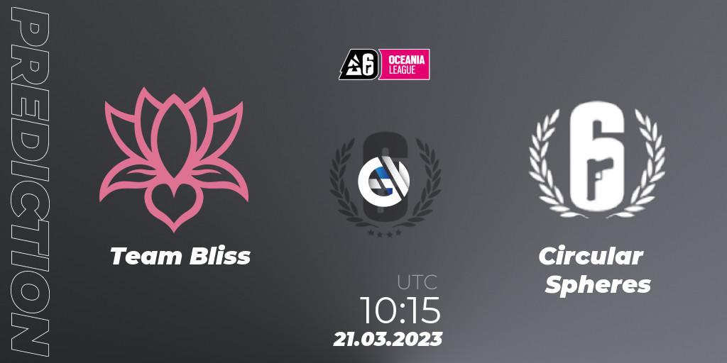 Team Bliss - Circular Spheres: Maç tahminleri. 21.03.23, Rainbow Six, Oceania League 2023 - Stage 1