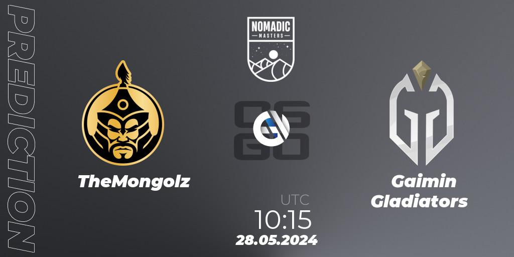 TheMongolz - Gaimin Gladiators: Maç tahminleri. 28.05.2024 at 10:05, Counter-Strike (CS2), MESA Nomadic Masters: Spring 2024