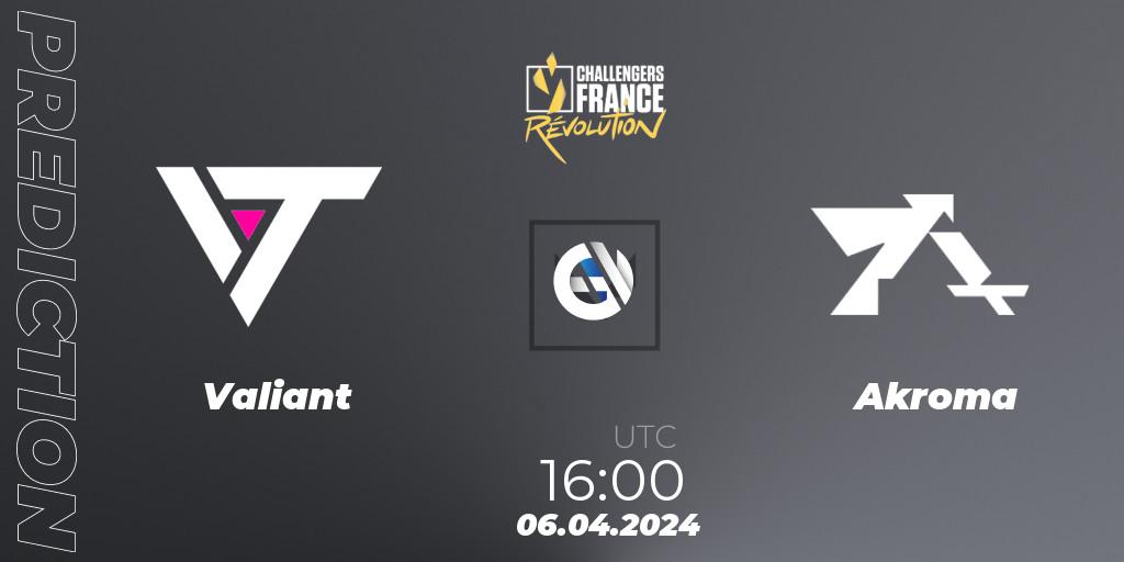 Valiant - Akroma: Maç tahminleri. 06.04.24, VALORANT, VALORANT Challengers 2024 France: Revolution Split 1