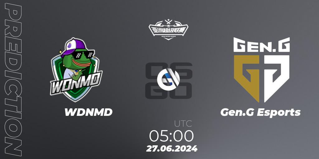 WDNMD - Gen.G Esports: Maç tahminleri. 27.06.2024 at 05:00, Counter-Strike (CS2), Asian Super League Season 4: Preliminary Stage