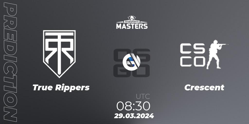 True Rippers - Crescent: Maç tahminleri. 29.03.24, CS2 (CS:GO), Skyesports Masters 2024: Indian Qualifier