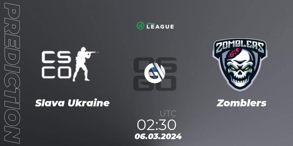 Slava Ukraine - Zomblers: Maç tahminleri. 06.03.24, CS2 (CS:GO), ESEA Season 48: Advanced Division - North America