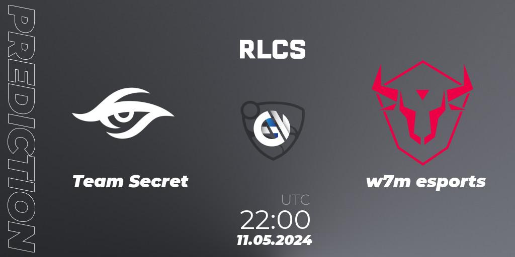 Team Secret - w7m esports: Maç tahminleri. 11.05.2024 at 22:00, Rocket League, RLCS 2024 - Major 2: SAM Open Qualifier 5