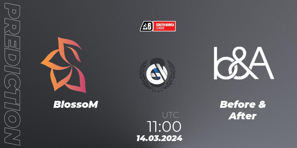 BlossoM - Before & After: Maç tahminleri. 14.03.2024 at 11:00, Rainbow Six, South Korea League 2024 - Stage 1