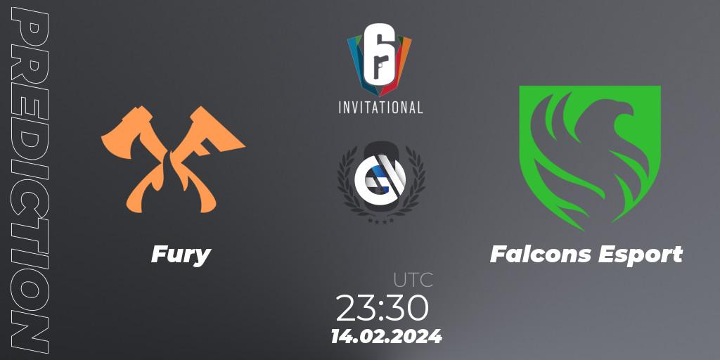Fury - Falcons Esport: Maç tahminleri. 14.02.2024 at 23:30, Rainbow Six, Six Invitational 2024 - Group Stage