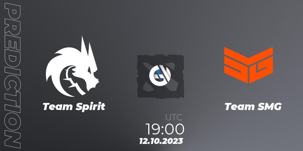 Team Spirit - Team SMG: Maç tahminleri. 12.10.23, Dota 2, The International 2023 - Group Stage