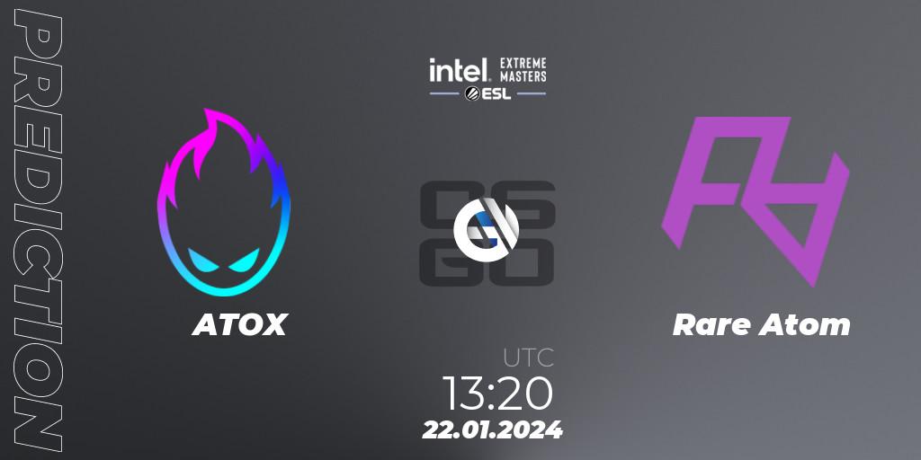 ATOX - Rare Atom: Maç tahminleri. 22.01.2024 at 13:20, Counter-Strike (CS2), Intel Extreme Masters China 2024: Asian Open Qualifier #1