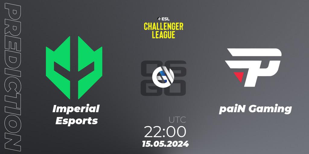 Imperial Esports - paiN Gaming: Maç tahminleri. 15.05.2024 at 22:00, Counter-Strike (CS2), ESL Challenger League Season 47: South America