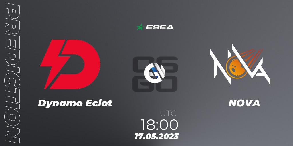 Dynamo Eclot - NOVA: Maç tahminleri. 18.05.2023 at 15:00, Counter-Strike (CS2), ESEA Season 45: Advanced Division - Europe