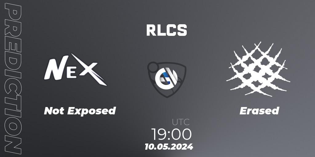 Not Exposed - Erased: Maç tahminleri. 10.05.2024 at 19:00, Rocket League, RLCS 2024 - Major 2: SAM Open Qualifier 5