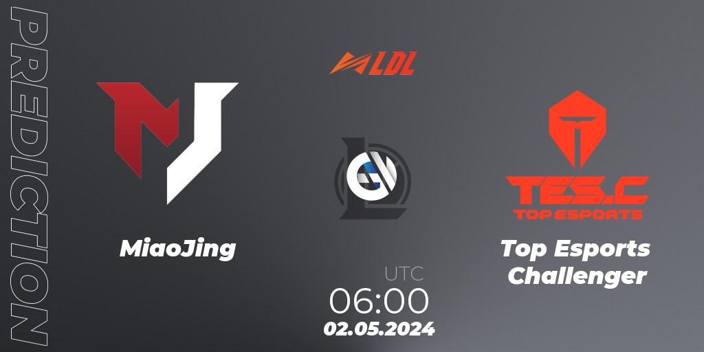 MiaoJing - Top Esports Challenger: Maç tahminleri. 02.05.2024 at 06:00, LoL, LDL 2024 - Stage 2