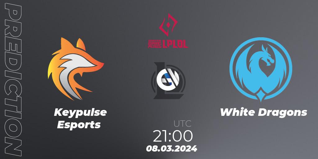 Keypulse Esports - White Dragons: Maç tahminleri. 08.03.2024 at 21:00, LoL, LPLOL Split 1 2024