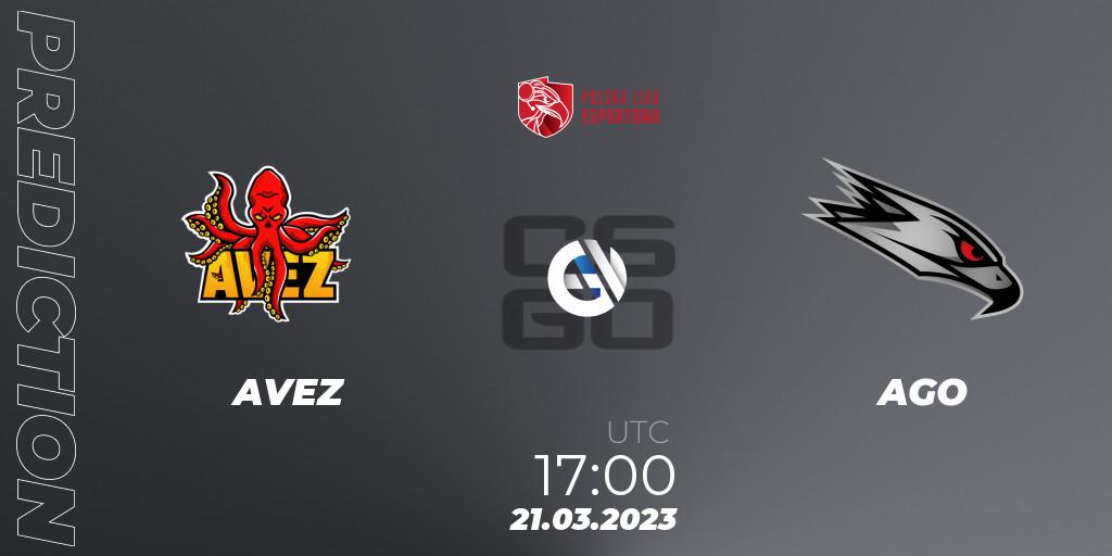 AVEZ - AGO: Maç tahminleri. 21.03.2023 at 17:00, Counter-Strike (CS2), Polska Liga Esportowa 2023: Split #1