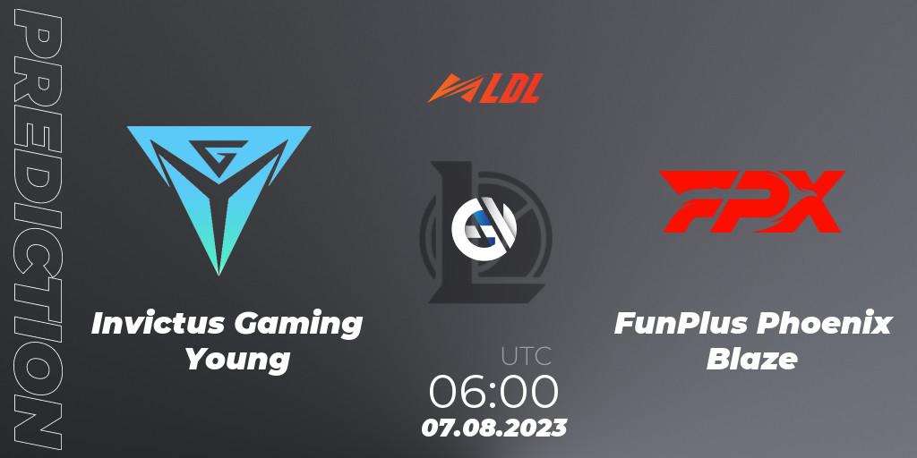 Invictus Gaming Young - FunPlus Phoenix Blaze: Maç tahminleri. 07.08.2023 at 06:00, LoL, LDL 2023 - Playoffs