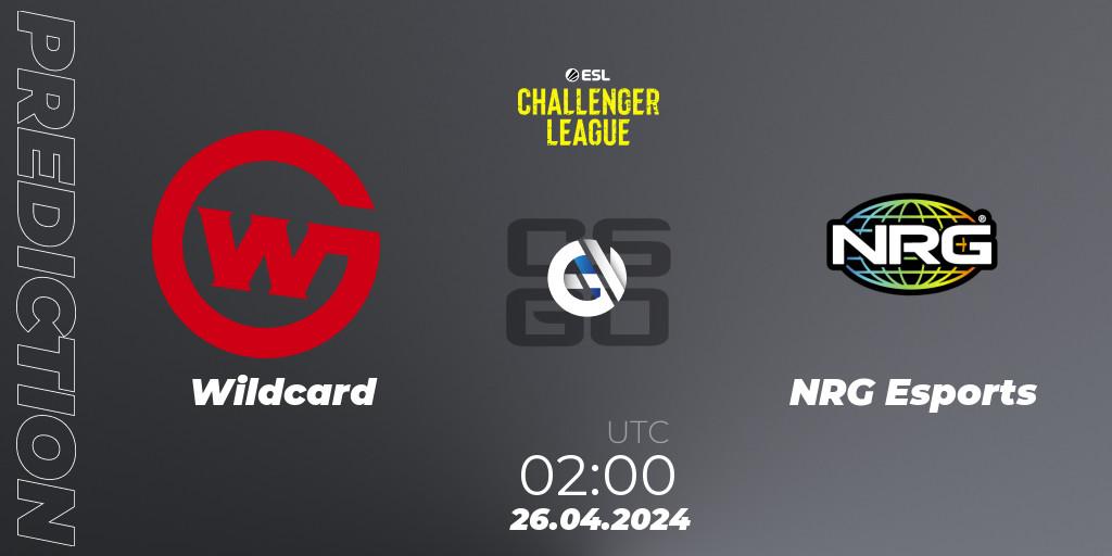 Wildcard - NRG Esports: Maç tahminleri. 26.04.24, CS2 (CS:GO), ESL Challenger League Season 47: North America